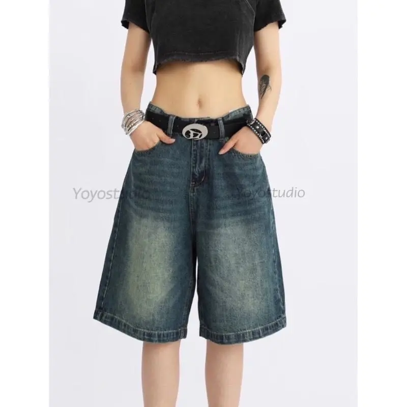 Jorts pants jeans pria wanita celana jeans 3/4 unisex 4