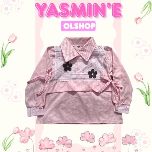 MIKA BLOUSE ANAK atasan anak  berkombinasi brokat lucu bajau anak perempuan viral 2
