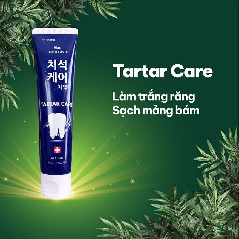 Kem Đánh Răng Hỗ Trợ Trắng Răng Khử Mùi Sạch Mảng Bám Tartar Care Hàn Quốc 150g