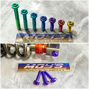 Baut shock belakang m8x35mm titanium original p titanium 1 pcs