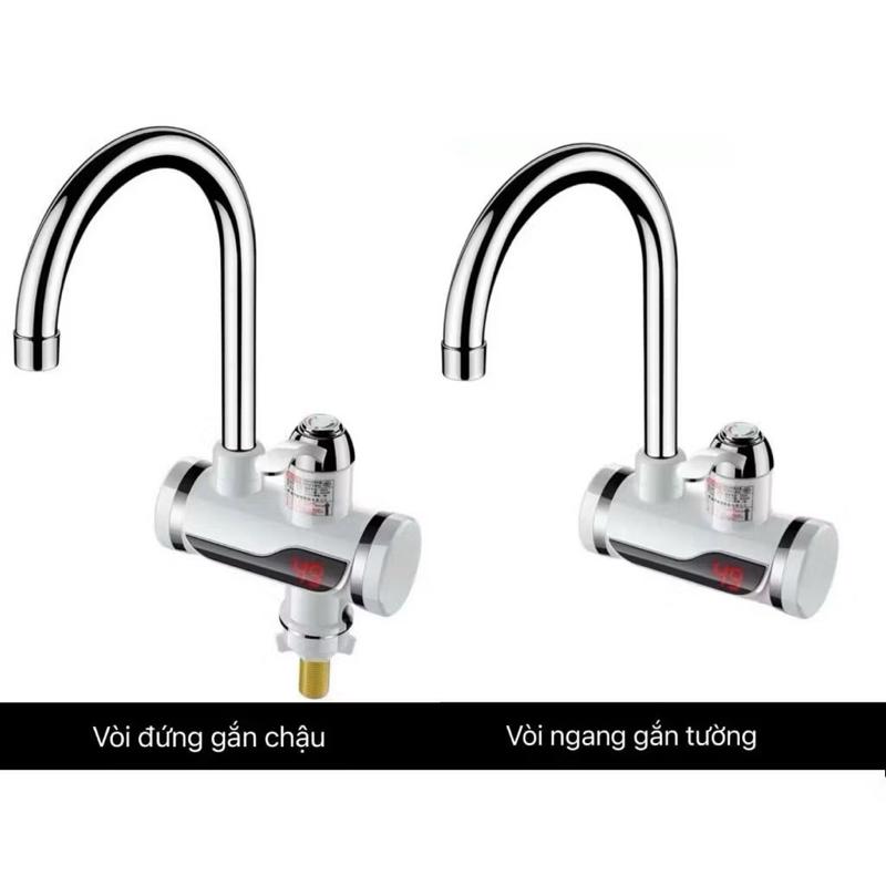  ￼Máy Nước Nóng Lạnh Lắp Đặt Trực Tiếp Tại Vòi  Làm Nóng Nhanh Trong 3 Giây Cảm Biến Chống Giật An Toàn 