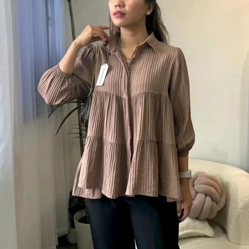 Blouse Polos Wanita / Atasan Cewek Korea Style / Blus Premium Cewek 0