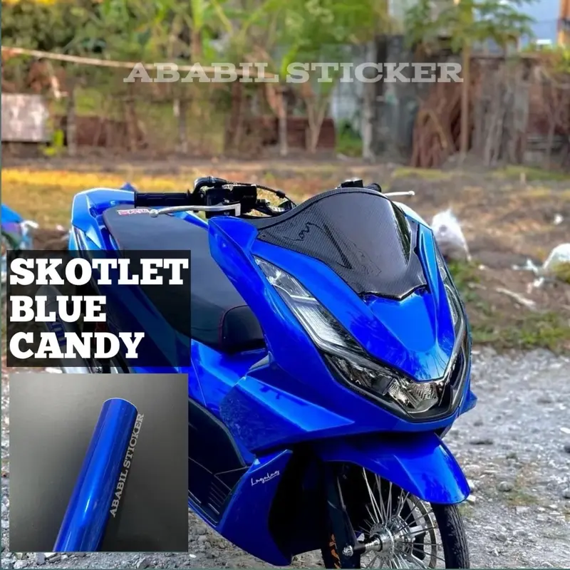 Sticker/skotlet varian motor dan mobil warna Biru tua candy kualitas premium 0