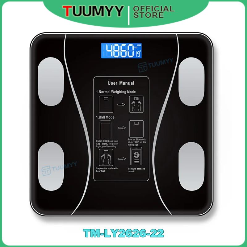 [COD] SMART SCALE TIMBANGAN BERAT BADAN DIGITAL KESEHATAN ALAT UKUR KADAR LEMAK SMART BODY FAT TM-LY2626 1