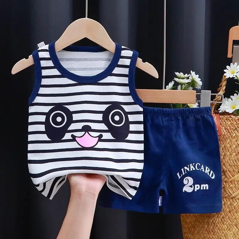 UNIWEAR Baby Baju Bayi Oblong Tanpa Lengan Umur 0-5 Tahun Setelan Anak Katun Parsel 2