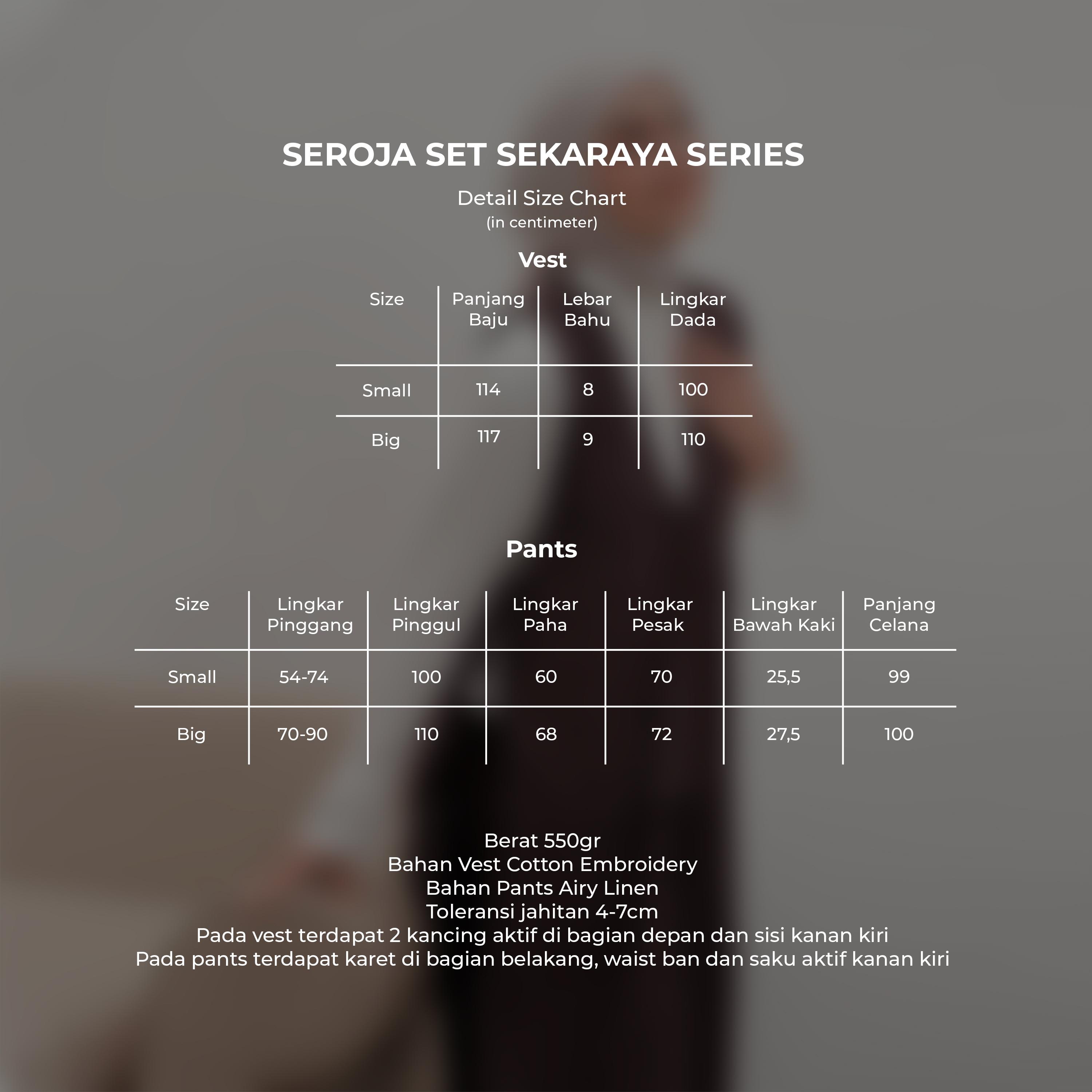 YEPPUOUTFIT - Seroja One Set | Sekaraya Series One Set Lebaran 2026 Long Vest Embroidery dengan Celana Highwaist