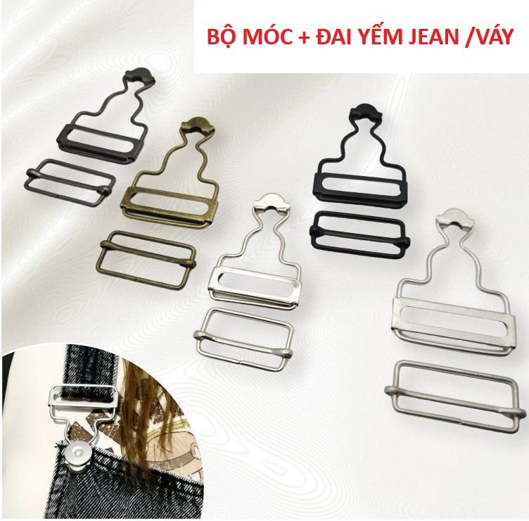 Bộ Móc Và Đai Yếm, Tăng Giảm Dành Cho Yếm Jeans Nữ Không Gỉ, Chắc Chắn loại 4cm