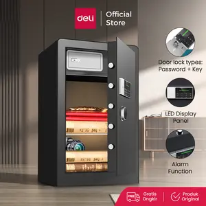 Deli Brankas Besi Digital / Digital Safe Box Double Unlocking Step LED Display ET553
