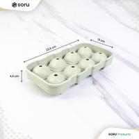 Gambar SORU – Cetakan Es Batu Silikon BPA Free Anti Pecah Kotak & Bulat 6/8/15 Lubang – Ice Cube Tray - Bulat 8 Lubang, Biru dari Soru Indonesia Kota Bandung 2 Tokopedia