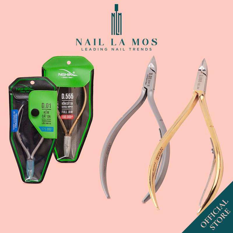 Kềm cắt da Kềm Nghĩa D01 D555 chính hãng - Kìm nhặt da thép không gỉ chuyên dụng làm nail