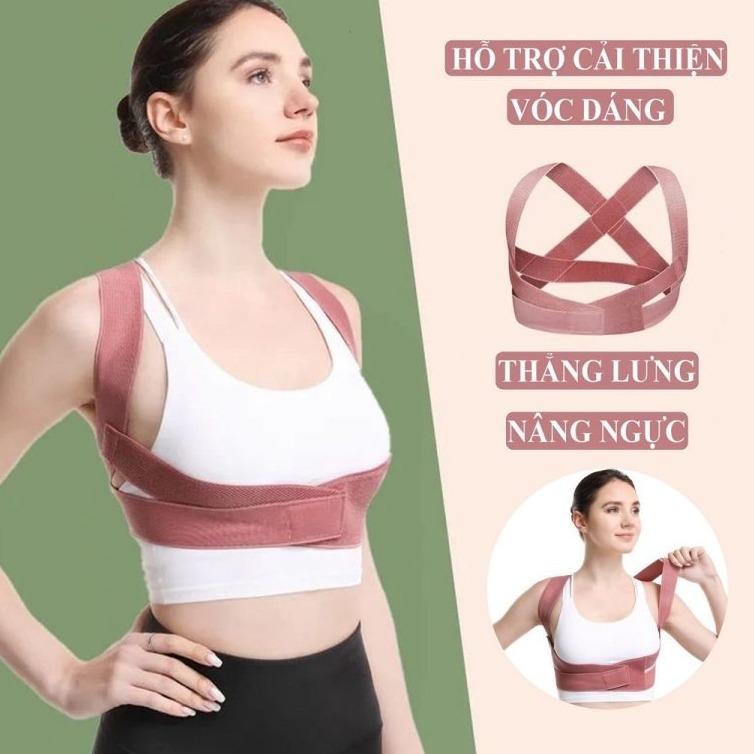 Đai Chống Gù Lưng Cao Cấp Bảo vệ Vòng 1, Điều Chỉnh Tư Thế Giúp Dáng Thẳng nhiều size