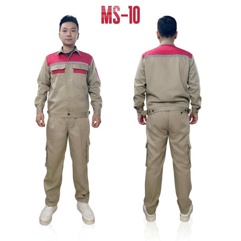  QC10.  Áo lẻ #126k  Quần lẻ #119k   Cả bộ #210k  Mẫu BHLD đẹp bảo hộ lao động nam nữ 