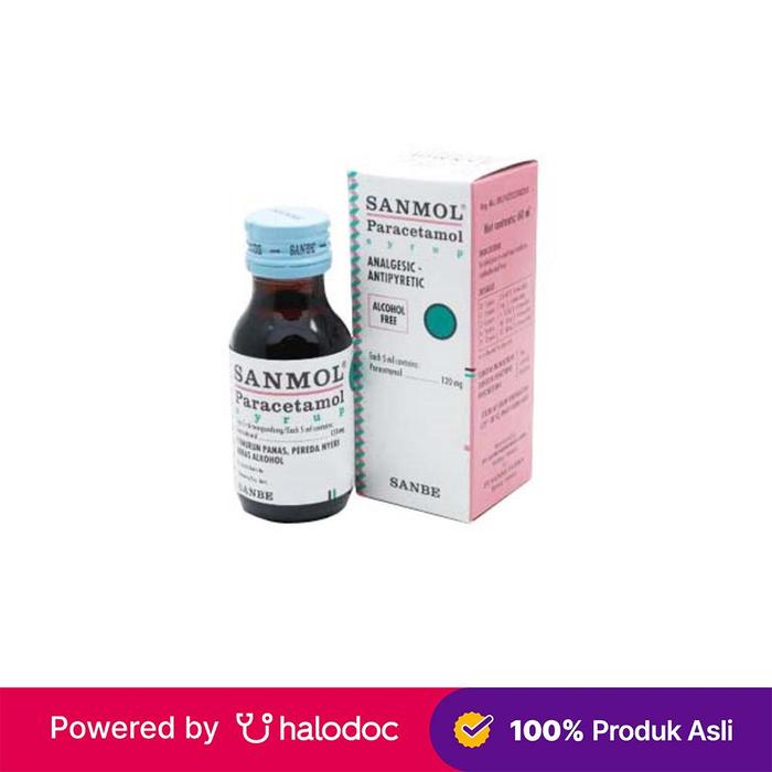 Gambar sanmol syrup isi 60 ml botol dari Apotek Halomedika Kemuning Kota Palembang Tokopedia