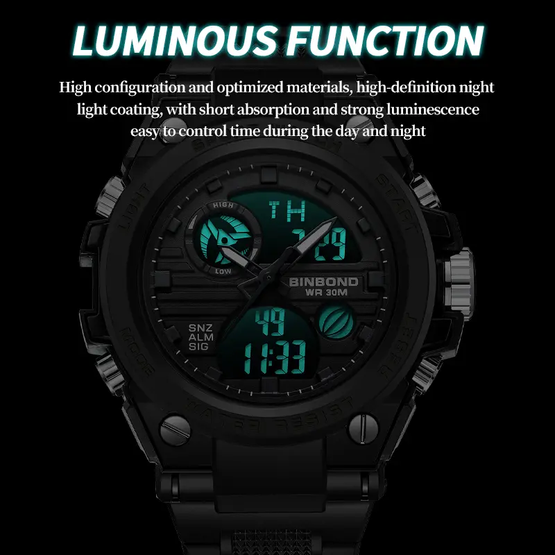 Fashion electronic watch 3c digital display waterproof luminous accurate timing watch 4