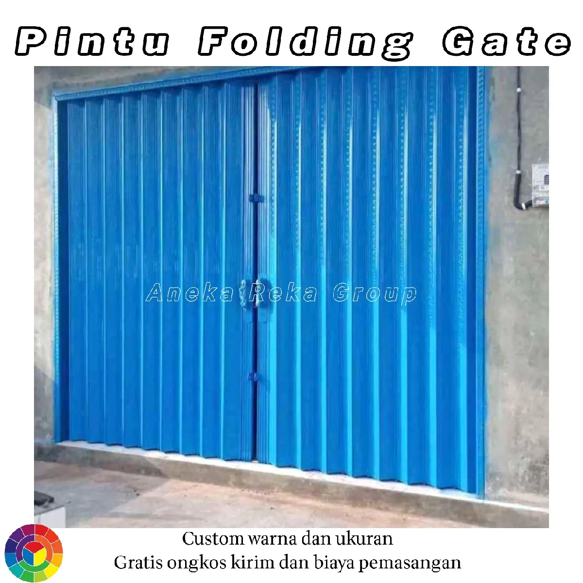 Folding gate rolling door pintu pengaman ruko/kios garasi pintu harmonika custom sesuai ukuran sliding Besi pintu garasi mobil pintu gerbang