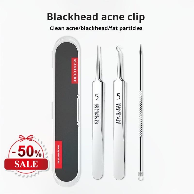 Bộ Kim Nặn Mụn Siêu Mịn, Kẹp Tế Bào, Nhíp Loại Bỏ Mụn Đầu Đen, Dụng Cụ Tuyệt Vời Để Cạo Và Bóp Mụn, Dụng Cụ Làm Sạch Kim Loại Nặn Mụn