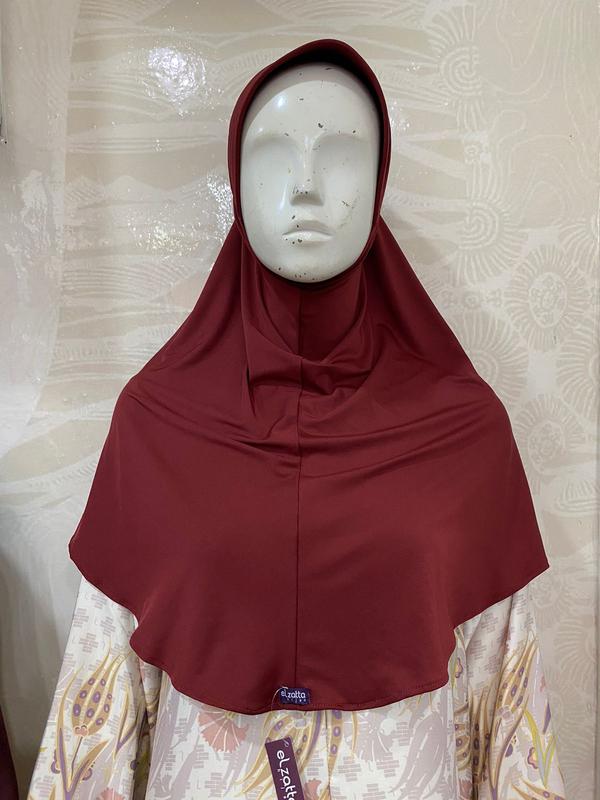Elzatta Hijab Jilbab Bergo Kerudung Instan Spandek - Zaria Casual Nyaman SEKOLAH Standar Panjang Simple 7