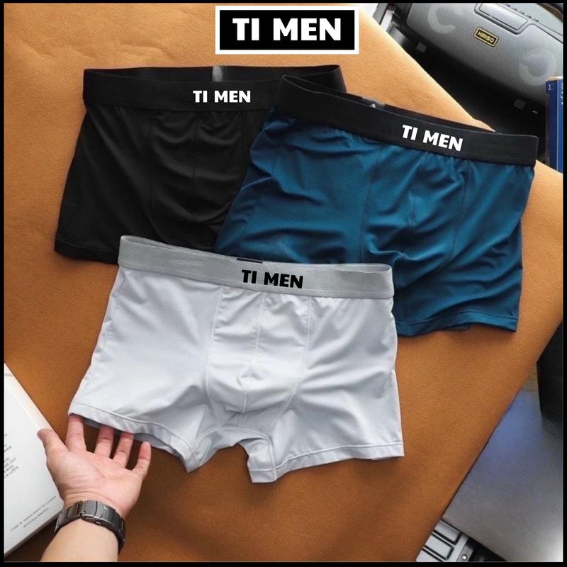 [Combo 3] Quần Lót Nam Sịp Đùi, Sịp Chéo Boxer Lụa Băng Dáng Trunk Khử Mùi Kháng Khuẩn quần  lót  đùi 0