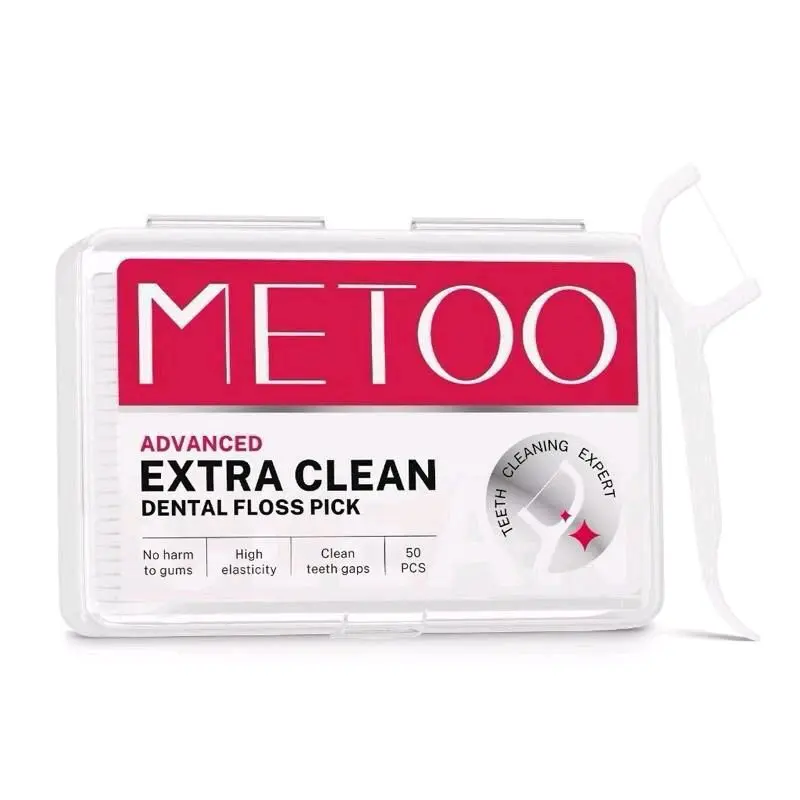 METOO Advanced Extra Clean Dental Floss Pick 50pcs - 30pcs, Alat Pembersih Gigi dengan Elastisitas Tinggi dan Aman untuk Gusi