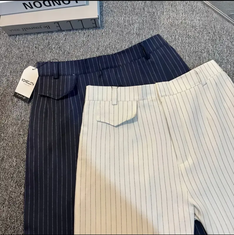 [FREE BELT] ORO PANTS ‎Stripe Loose Pants Celana Panjang Wanita Dewasa Casual Korean Style 0