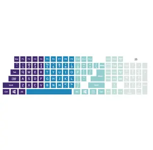 Stiker Keyboard English PC KOMPUTER BACKGROUND PELANGI WARNA #4 untuk Tombol Keyboard Komputer dengan Font Putih dan Variasi Warna Tersedia Stiker NO.25 2PCS
