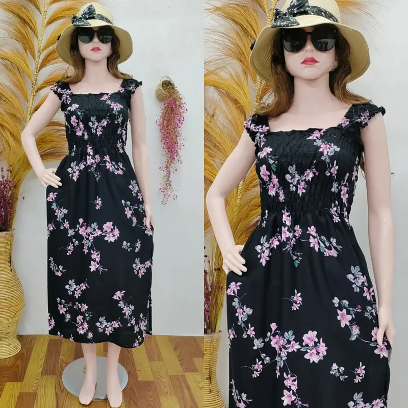 RSD - Daster Kerut Panjang Dewasa Rayon Motif Nyaman