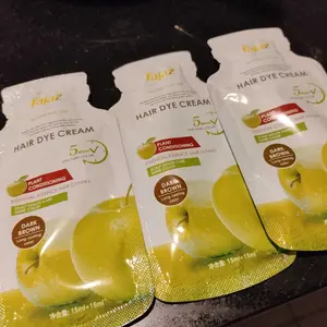 [COD]Pengiriman gratis【5bungkus x 30ml +Sarung tangan gratis.】Satu bungkus sekaligus, pewarnaan rambut mudah di rumah Dye  COD