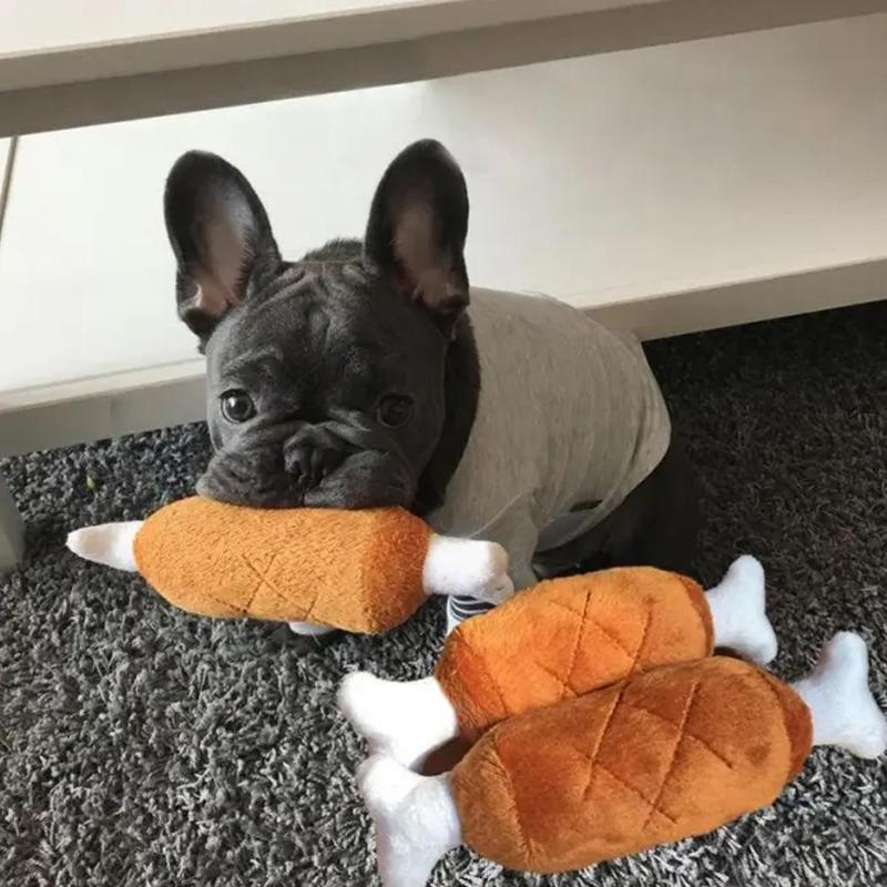 Đồ Chơi Nhồi Bông Cho Thú Cưng, Chó Mèo Chơi Nhai Chân Gà Cà Rốt Kêu Cót Két Âm Thanh Giọng Hát Tương Tác, Đồ Dùng Chơi Huấn Luyện 4