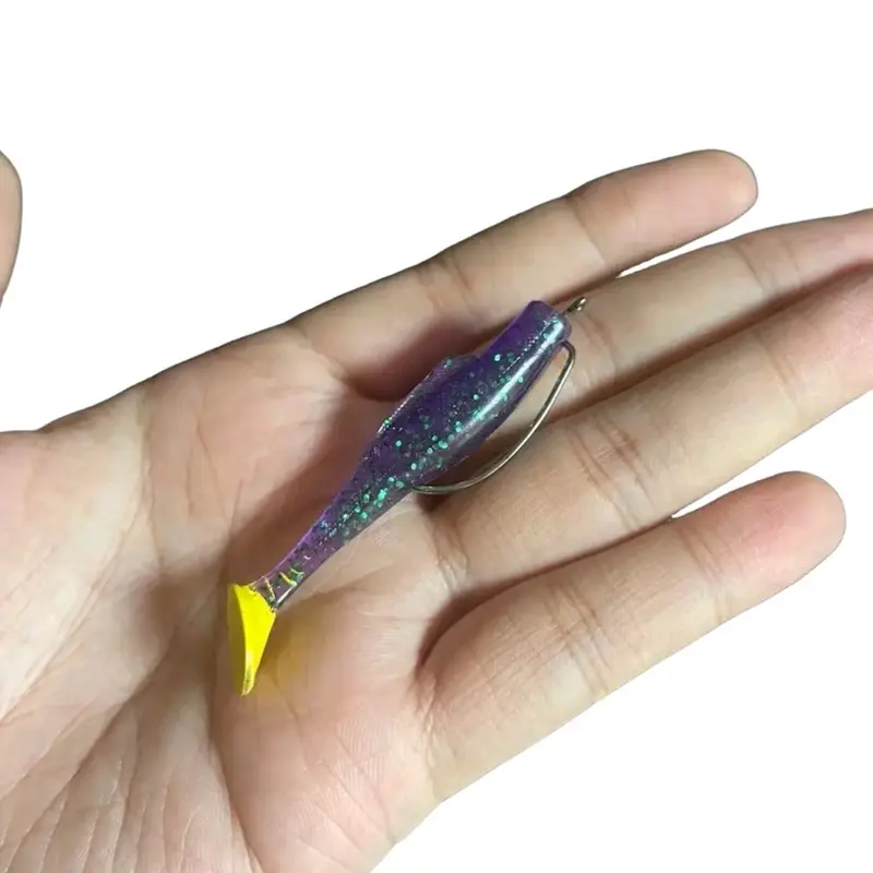 SOFTLURE 6CM PADDLE TAIL + HOOK/KAIL(1 PCS) umpan mancing casting gabus/haruan/toman/ikan laut murah 0