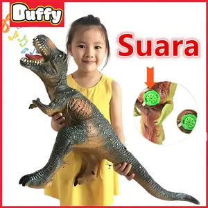 Duffy toys【Dengan Suara】dinosaurs mainan Kartu Suara Figure Dinosaurus karetDinosaurus Jurassic Park Big Mainan Anak Dinosaurus karet lunak dinosaurus mainan Anak / Mainan DInosaurus bunyi Murah Besar