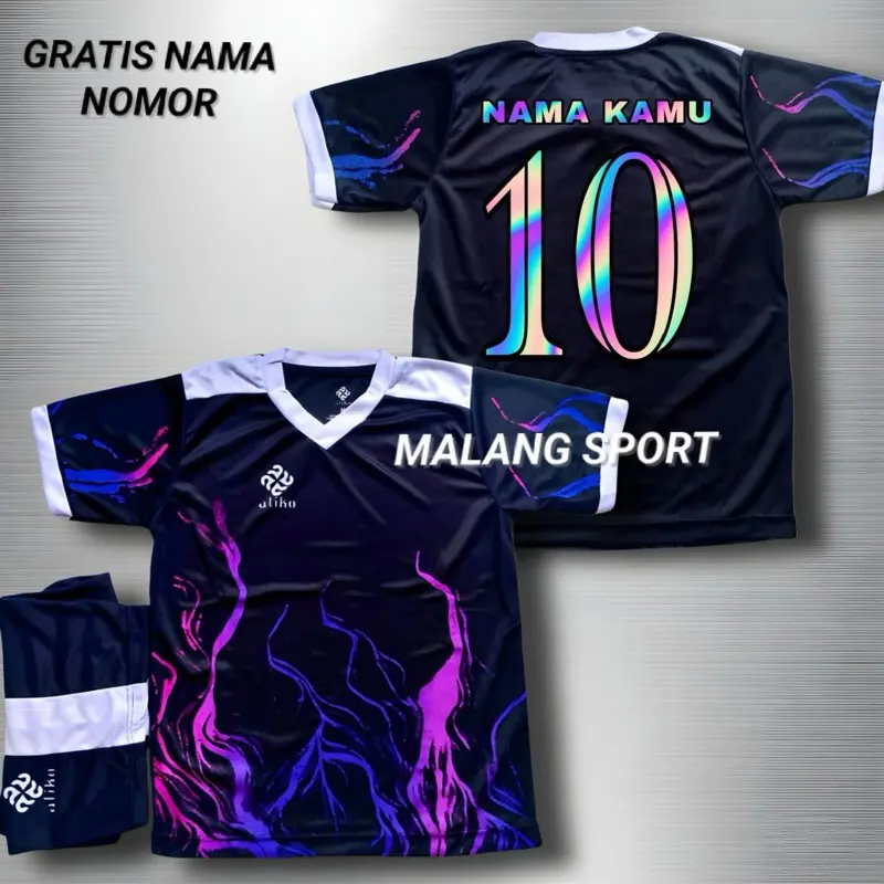 free sablon nama nomor stelan jersy bola anak bola futsal SSB putar putir seet baju celana