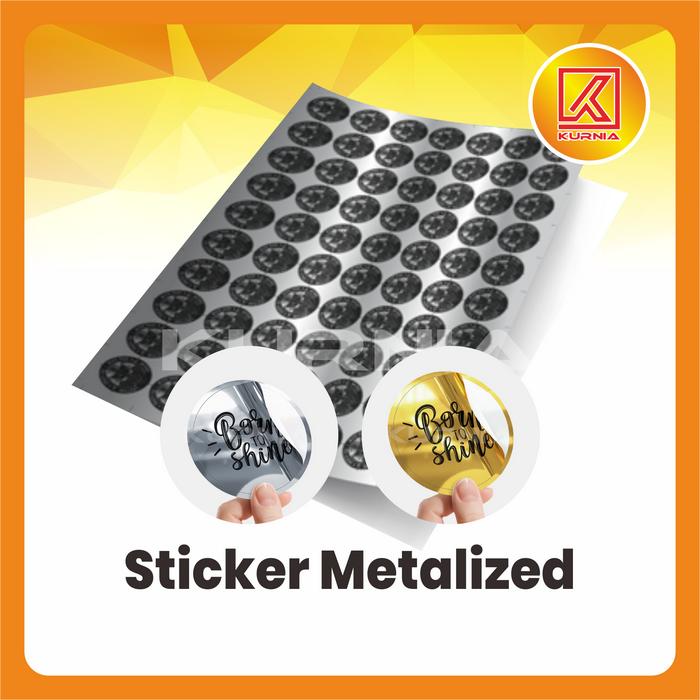 Metallized Sticker Jual Cetak Sticker / Print Sticker Label Metalized Silver/Gold Print ...