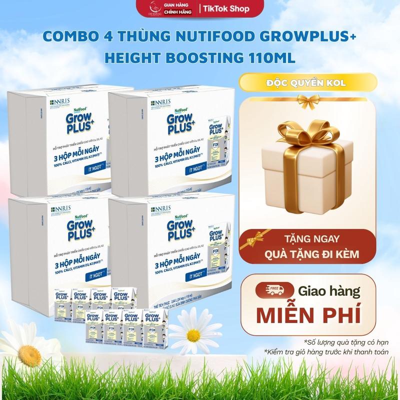 Live Daily Combo 4 Thùng Nutifood Growplus Sữa Nước Công Thức Cho Bé Hộp 110ml