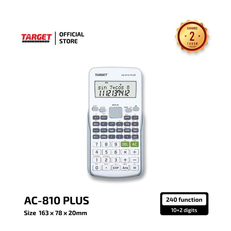 Target AC-810 PLUS - Scientific Calculator - 240 Fungsi 1