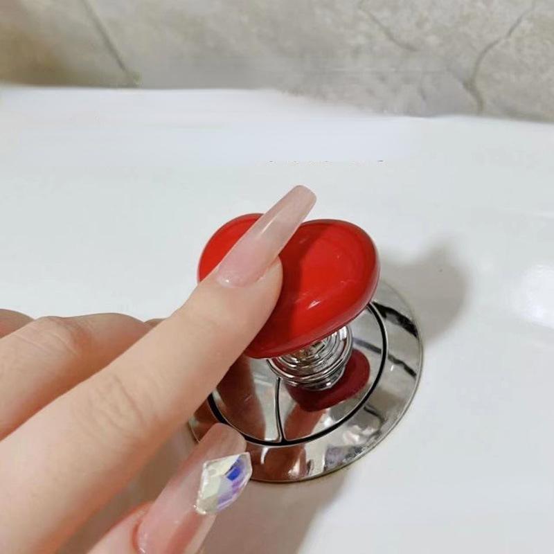 Product Introduction of Handle Toilet Press Button Heart Shaped Press Tank Push Switch Toilet Bathing Room Decor Water Press Flush Button Home Tools 9