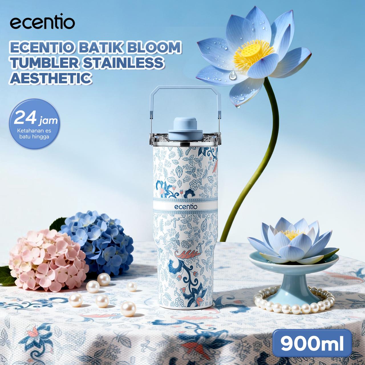 Ecentio Batik Series 2.0 Tumbler Botol Minum Aesthetic Portable 900ML/800ML/580ML Thermos Tahan Panas Dingin 24 Jam Vacuum Flask Vacuum