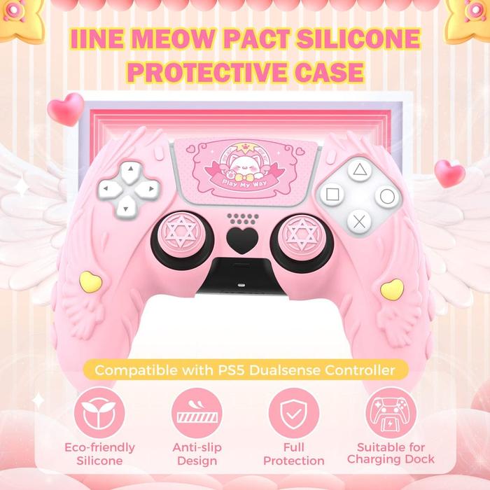 Gambar IINE Meow Pact Pink Protective Case + 2 Analog Caps for Controller PS5 Silicon Case Silicone Pelindung Stik Stick PS5 Dualsense L1028 dari Liberty Game Store Kota Administrasi Jakarta Utara Tokopedia