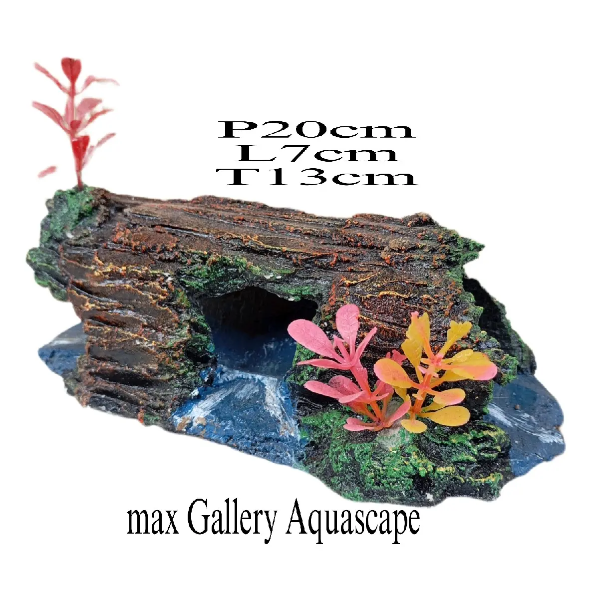 Ornamen Hiasan Aquarium Aquascape Thema Pohon Bolong 20cm x 12cm Model Terbaru