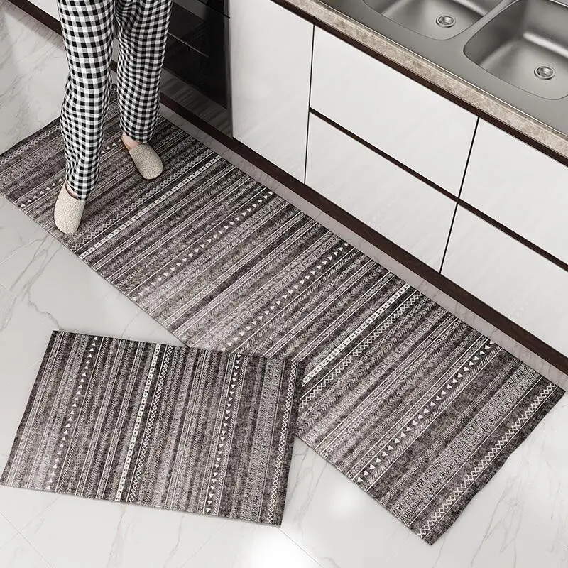【PC LIFE】Kitchen Nordic Kitchen Home Anti-slip Oil Waterproof Foot Mat