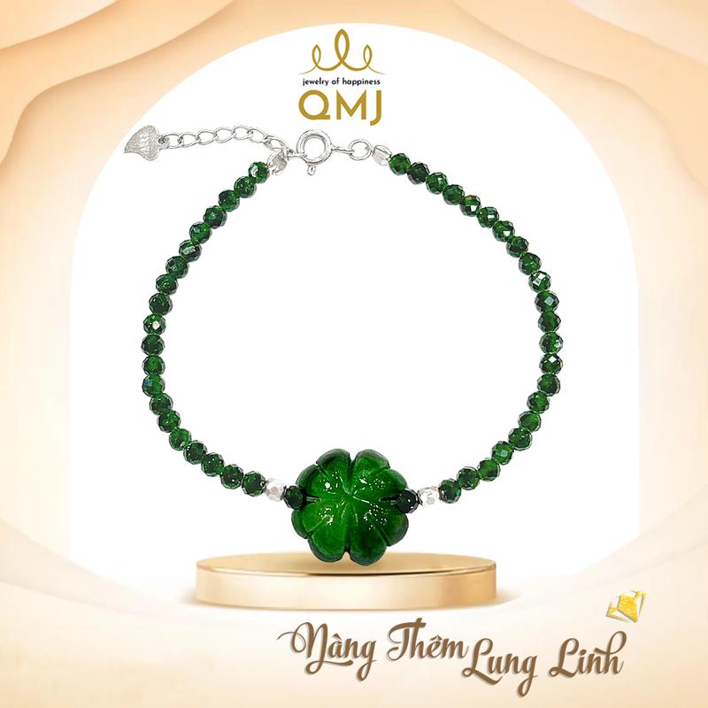  QMJ STORE -LIVE H166 VÒNG TAY SƠN THỦY HỮU TÌNH ĐÁ THẠCH ANH TỰ NHIÊN 2,5LI quà tặng người yêu 