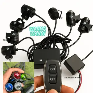 Modul Matrik WARNA 1set remot lampu 10 mode nyala manual otomatis lampud2 laser