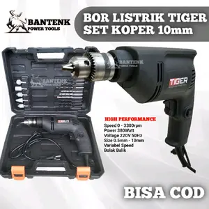 Mesin BOR TIGER KOPER LENGKAP BONCHI V2. BOR BOLAK BALIK 10MM KOPER