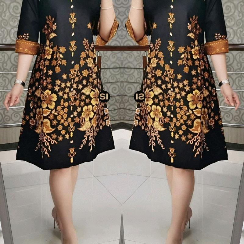 Tunik Batik Kantoran Standar Ld 106cm 7