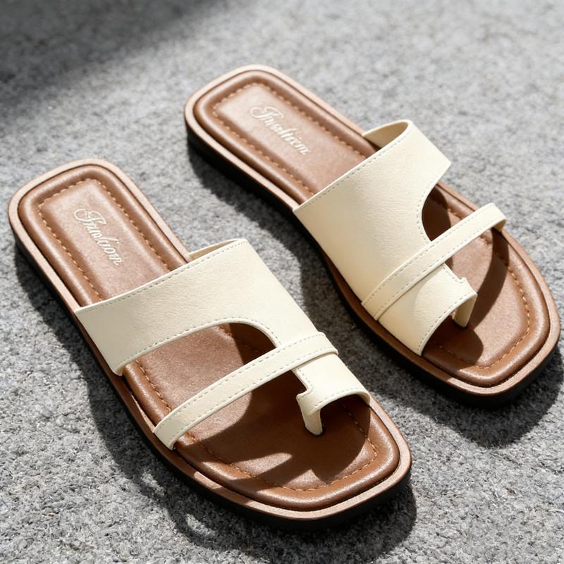 Sandal Wanita Nyaman Anti Slip Sandal Wanita Flat Kekinian 2026 Sandal Wanita Minimalis Elegan