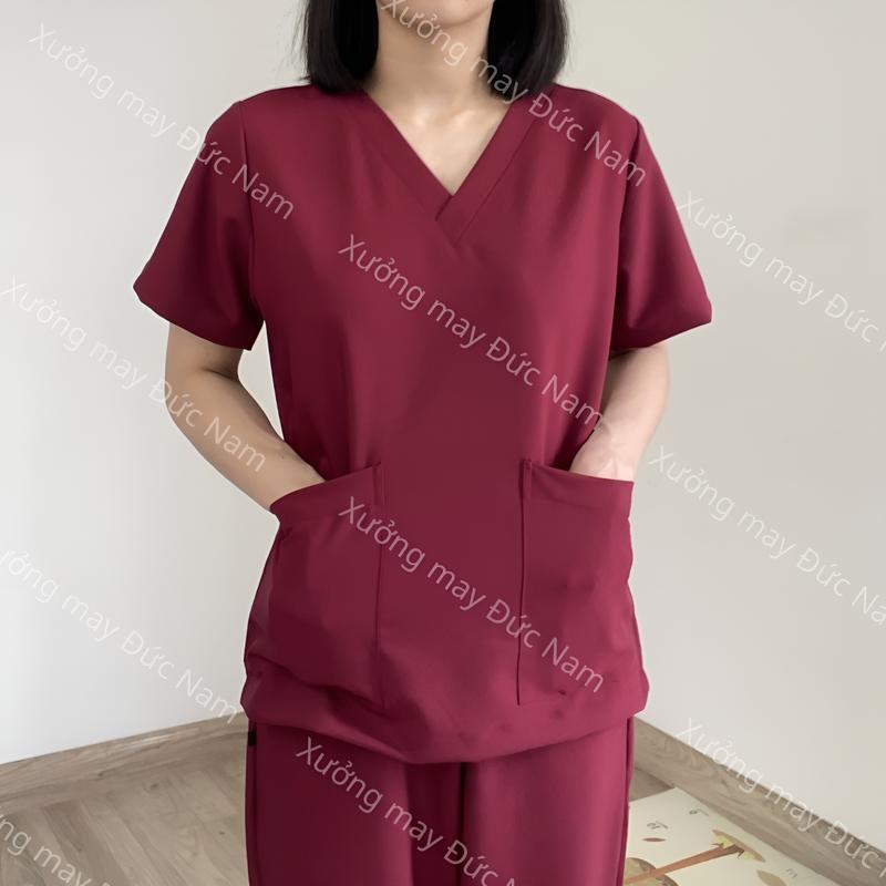 Bộ Scrubs bác sĩ NAM NỮ màu ĐỎ ĐÔ CAO CẤP - Bộ  Quần Áo BLouse Đồng Phục Bác Sĩ, Y Tá Bệnh Viện, Spa, Thẩm Mỹ Viện Top Women đồng  phục scrub  scotim