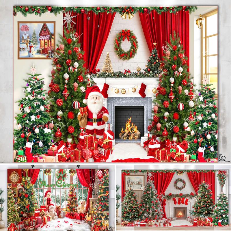 Phông nền trang trí NOEL backdrop decor GIÁNG SINH phông vải background merry christmas trang trí trường học mầm non quán cà phê nhà thờ