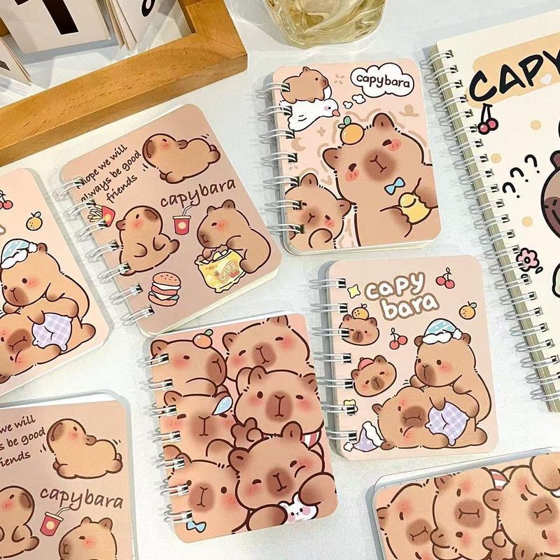 Sổ lò xo lật ngang A7 hoạt hình dễ thương, quà thưởng cho học sinh, sổ ghi chép…