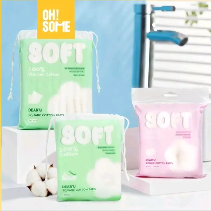 DEAR U simplicity Cotton Pad / kapas untuk muka wajah tekstur halus lembut