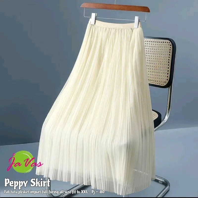 Peppy skirt. Rok panjang bahan tutu plisket import full furing. Rok best quality. design simpel modist. Bawahan Casual Wanita. rok plisket panjang Motif Maxi Cewek Kerja Merah 1