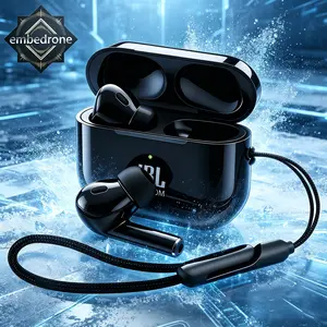 KY X55 Earphone Tidur Suara Stereo Level HiFi, Tahan Air iPX5, Mikrofon Internal, ENC Noise Reduction Layar Digital Cerdas Kontrol Sentuh untuk iPhone dan Android